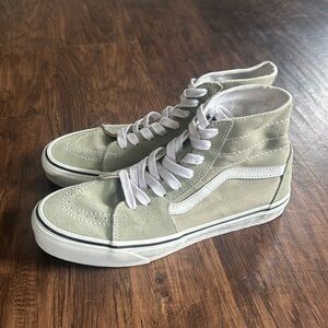 Vans Men's High-Top Sneakers - Olive and White